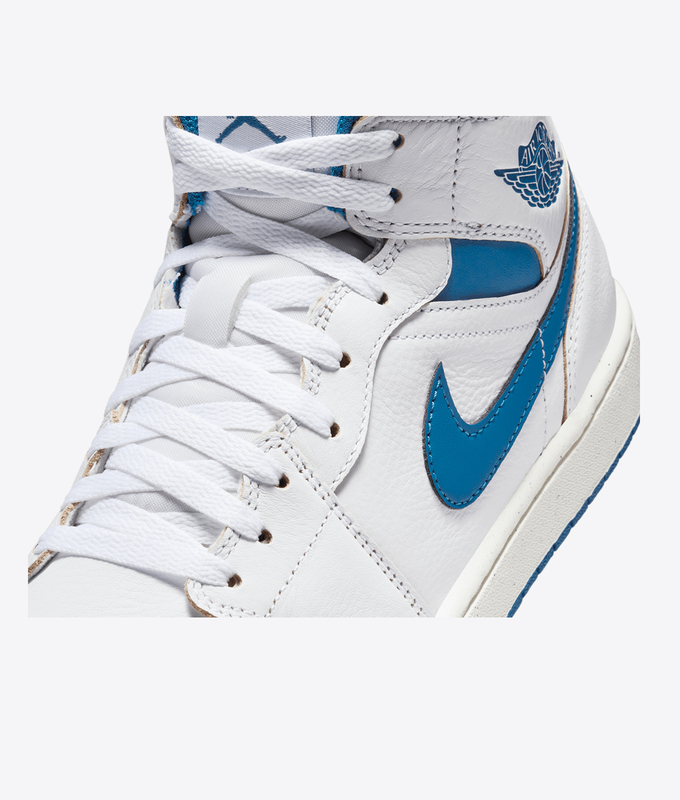 AIR JORDAN 1 MID SE 'WHITE/INDUSTRIAL BLUE-SAIL'