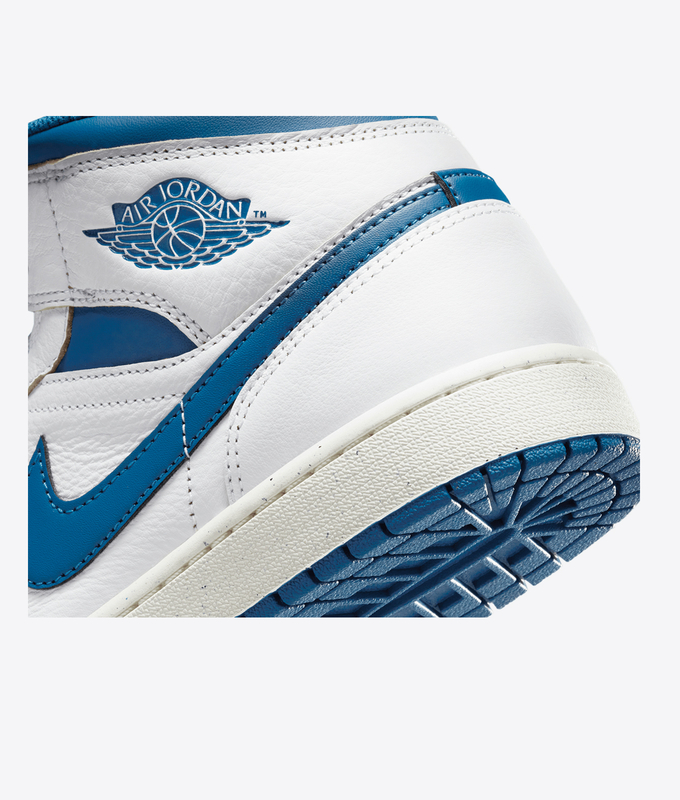 AIR JORDAN 1 MID SE 'WHITE/INDUSTRIAL BLUE-SAIL'