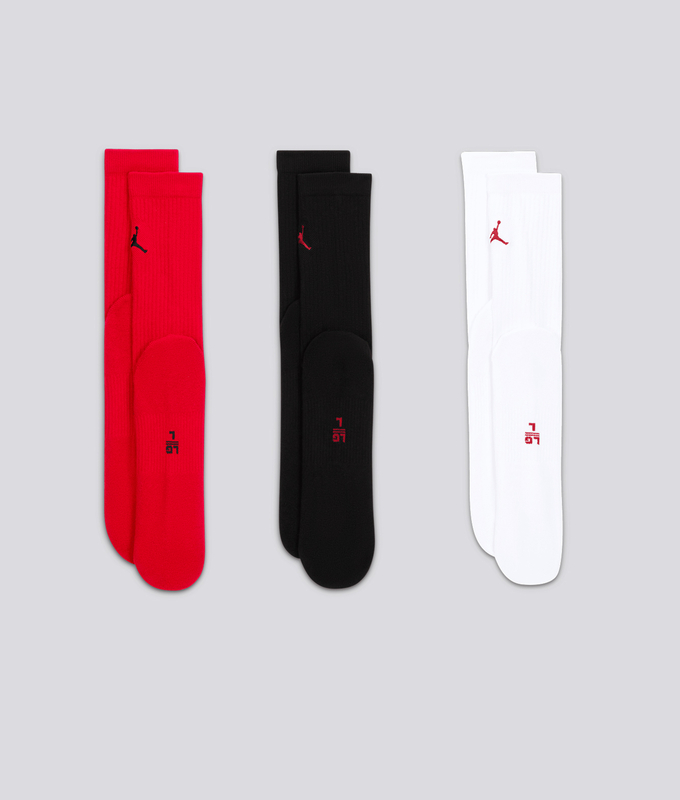 EVERYDAY CUSHIONED POLY CREW SOCKS 3 PAIRS 'MULTICOLOR'