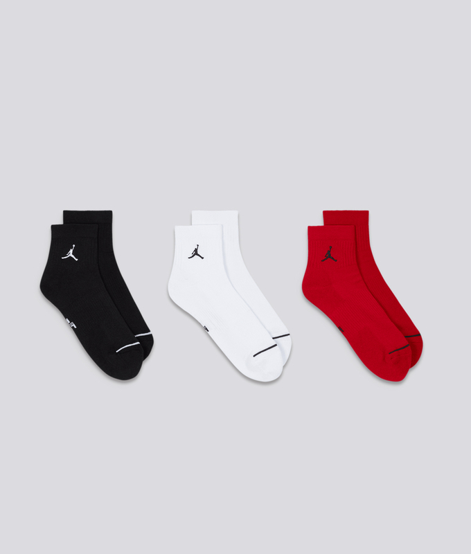 EVERYDAY CUSHIONED POLY ANKLE SOCKS 3 PAIRS 'MULTICOLOR'