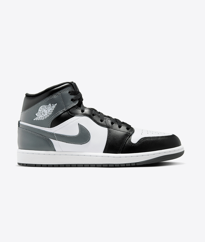 AIR JORDAN 1 MID 'BLACK/IRON GREY-WHITE'