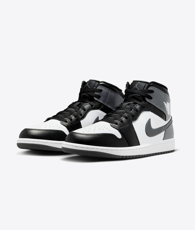 AIR JORDAN 1 MID 'BLACK/IRON GREY-WHITE'