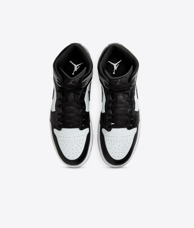 AIR JORDAN 1 MID 'BLACK/IRON GREY-WHITE'