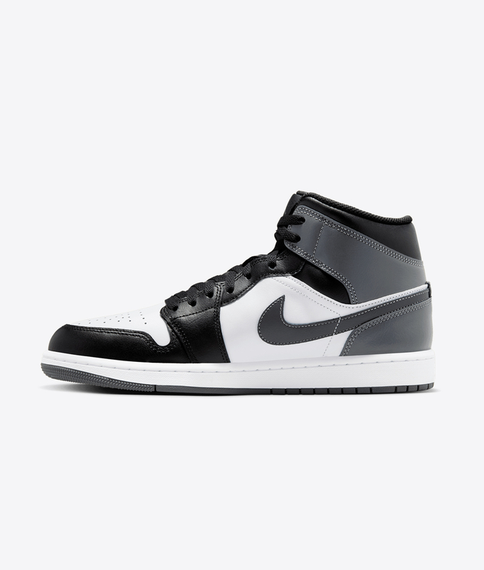 AIR JORDAN 1 MID 'BLACK/IRON GREY-WHITE'