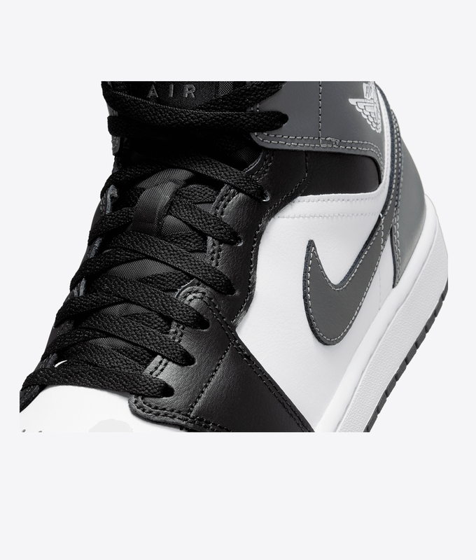 AIR JORDAN 1 MID 'BLACK/IRON GREY-WHITE'