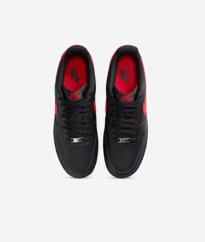 AIR FORCE 1 '07 'BLACK/UNIVERSITY RED-BLACK'