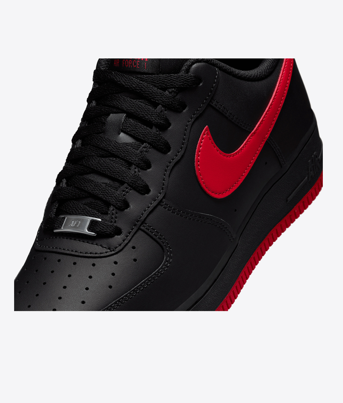 AIR FORCE 1 '07 'BLACK/UNIVERSITY RED-BLACK'