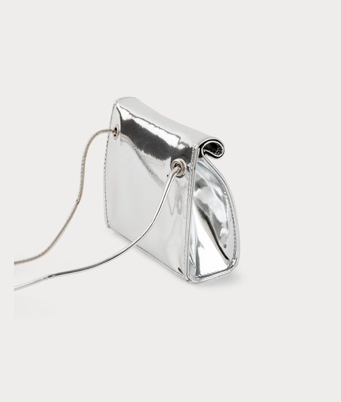 Metallic Logo Crossbody Bag