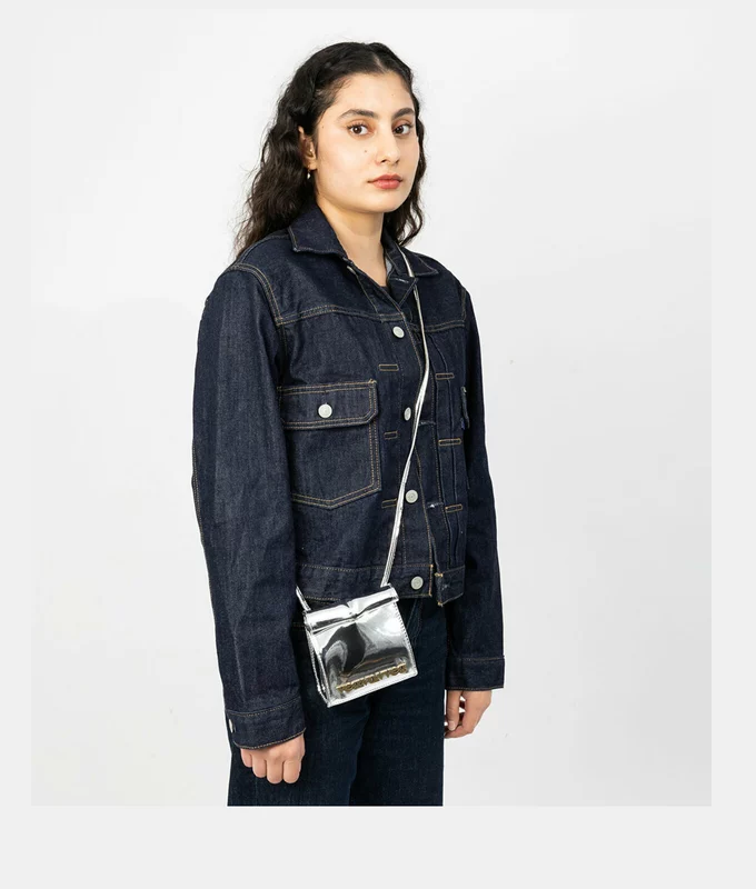 Metallic Logo Crossbody Bag