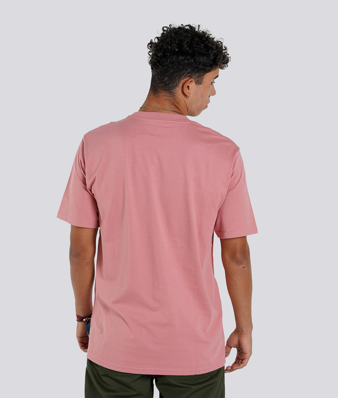 SHORT SLEEVE SCRIPT T-SHIRT 'DUSTY ROSE/SYCAMORE TREE'