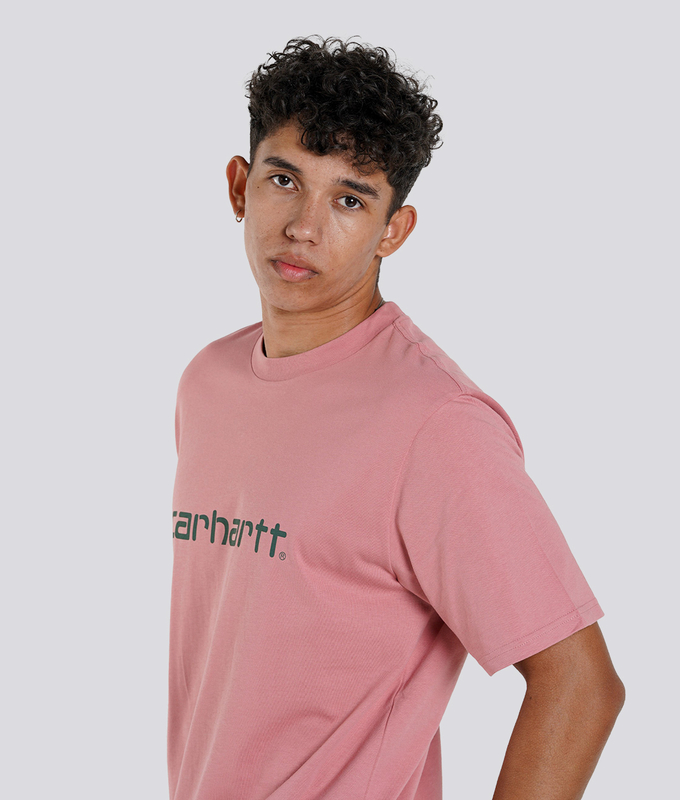 SHORT SLEEVE SCRIPT T-SHIRT 'DUSTY ROSE/SYCAMORE TREE'