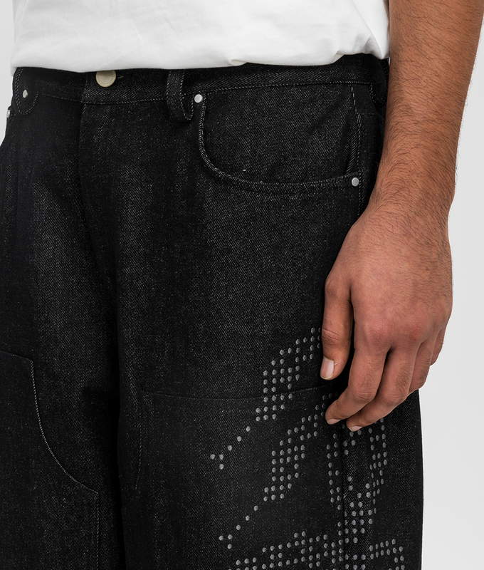 Embroidered Double Knee Pant