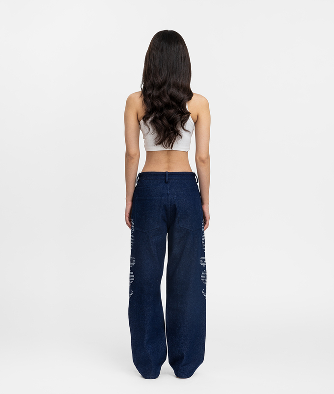 Embroidered Double Knee Pant