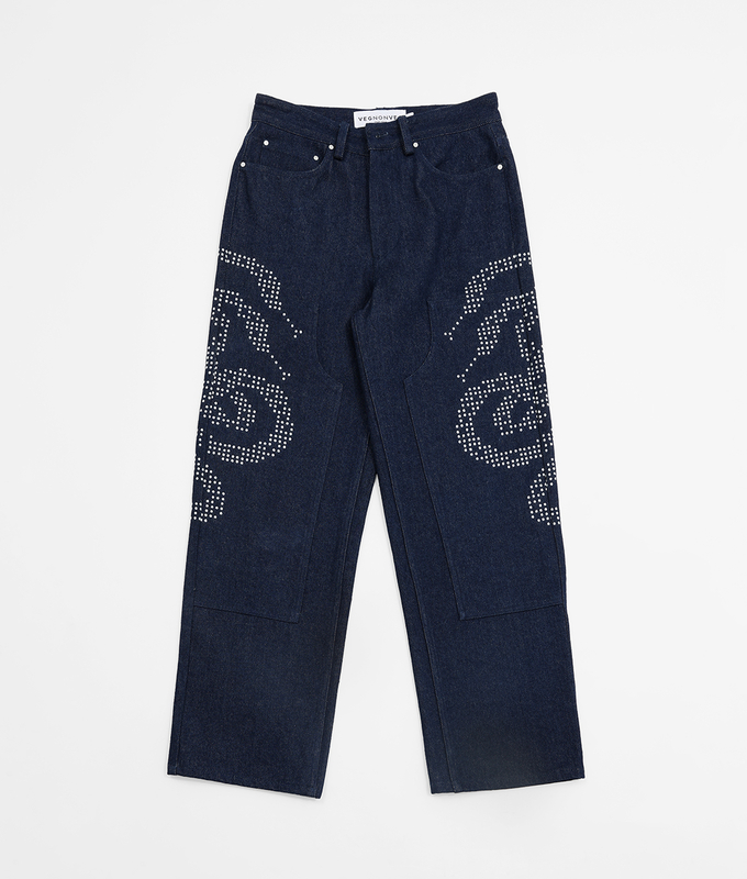 Embroidered Double Knee Pant