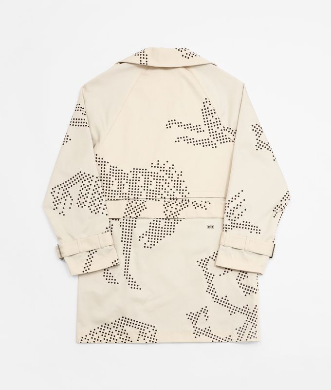 Printed Short Trench Coat