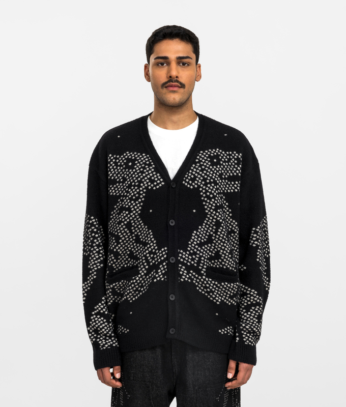 Jacquard Knit Cardigan