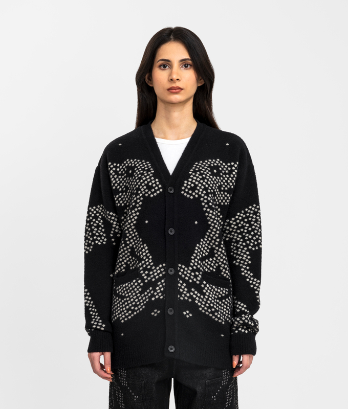 Jacquard Knit Cardigan