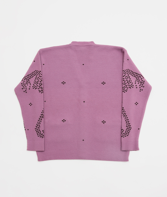 Mythical Beasts Jacquard Knit Cardigan 'Pink'