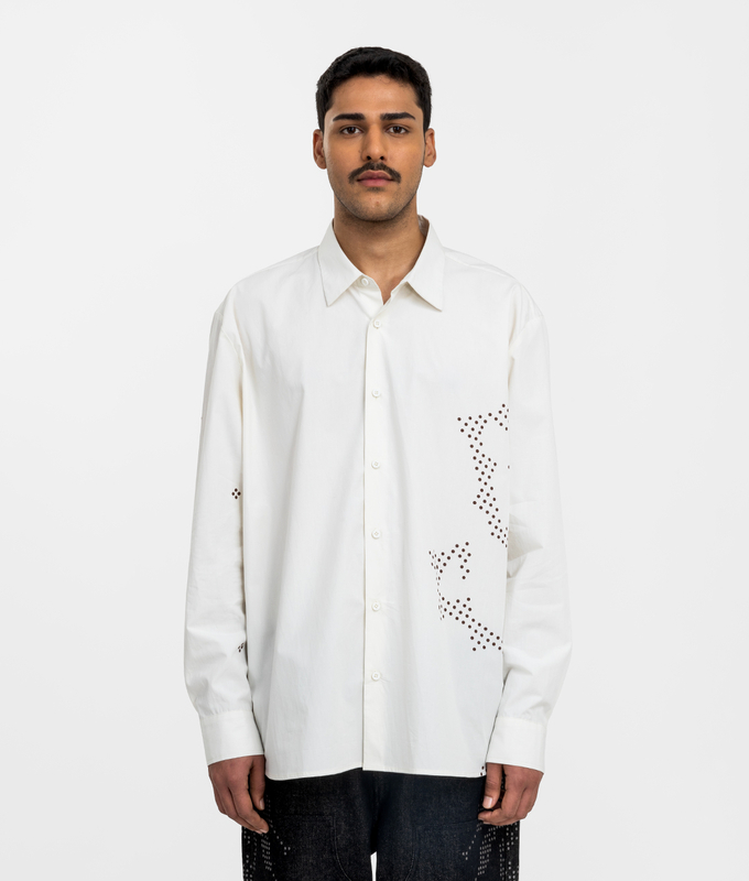 Mythical Beasts Printed Long Sleeve Shirt 'Cream'