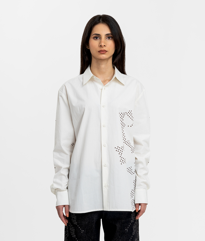 Mythical Beasts Printed Long Sleeve Shirt 'Cream'