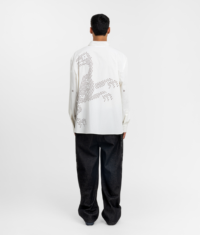 Mythical Beasts Printed Long Sleeve Shirt 'Cream'