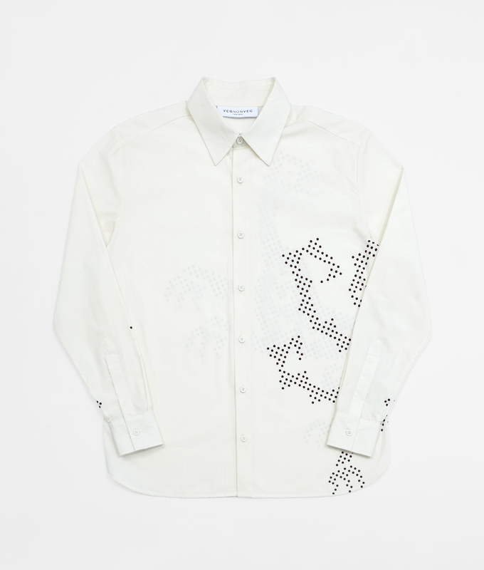 Mythical Beasts Printed Long Sleeve Shirt 'Cream'