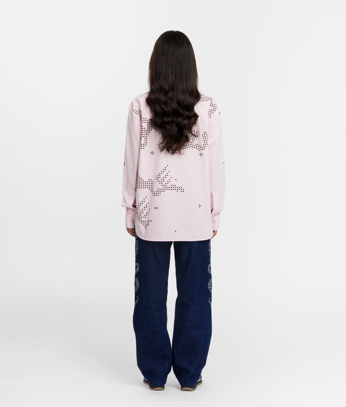 Mythical Beasts Printed Long Sleeve Shirt 'Pink'