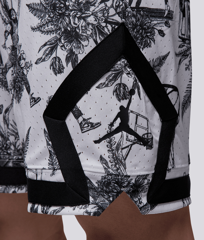 DRI-FIT SPORT PRINTED DIAMOND SHORT 'WHITE/BLACK'