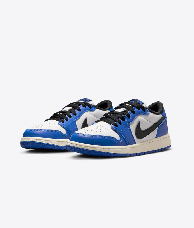 AIR JORDAN 1 RETRO LOW OG GS 'WHITE/BLACK-GAME ROYAL-SAIL'