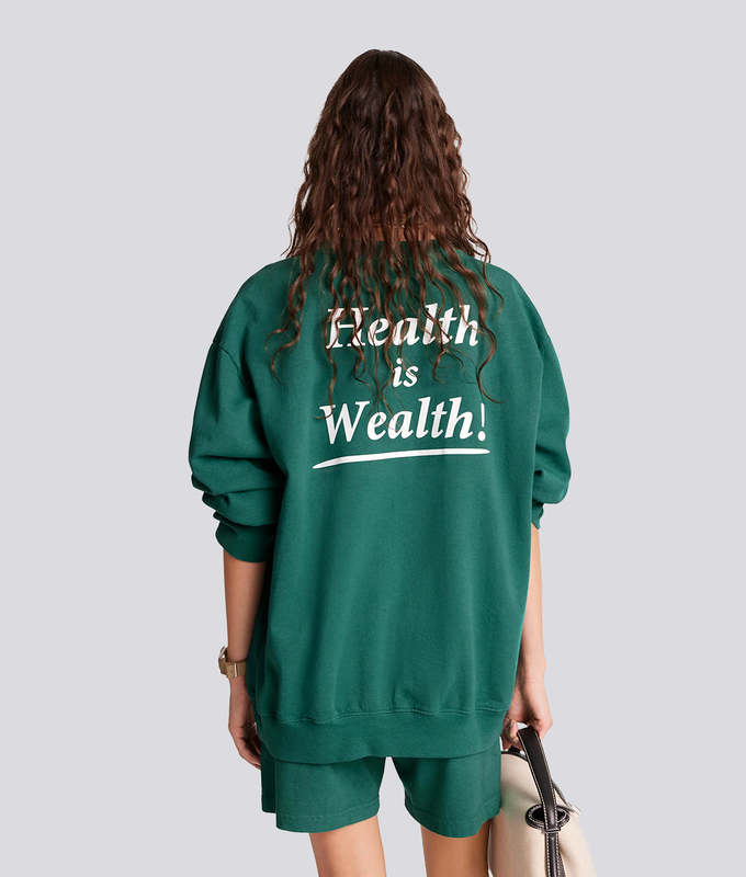 Health Is Wealth Crewneck Sweatshirt