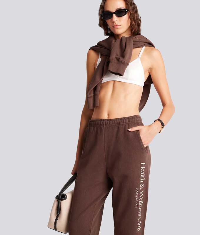 HEALTH  WELLNESS CREST SWEATPANT 'CHOCOLATE CREAM'