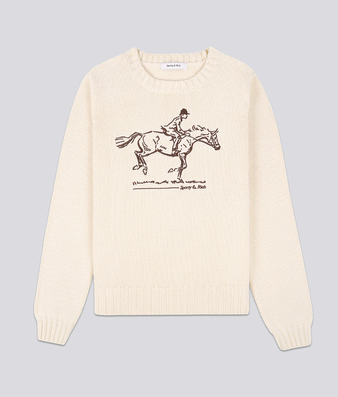 HORSE KNITTED SWEATER 'CREAM'