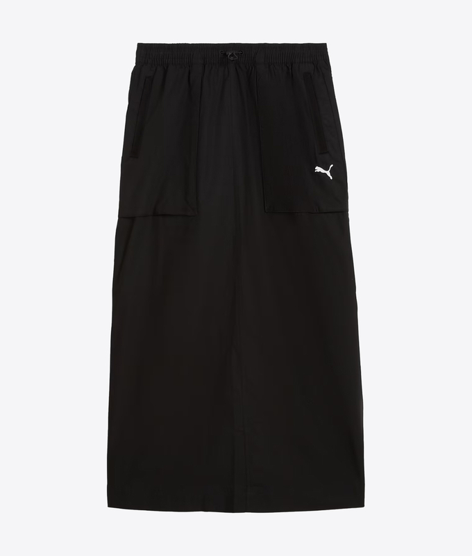 ZIP-OFF MAXI WOVEN SKIRT