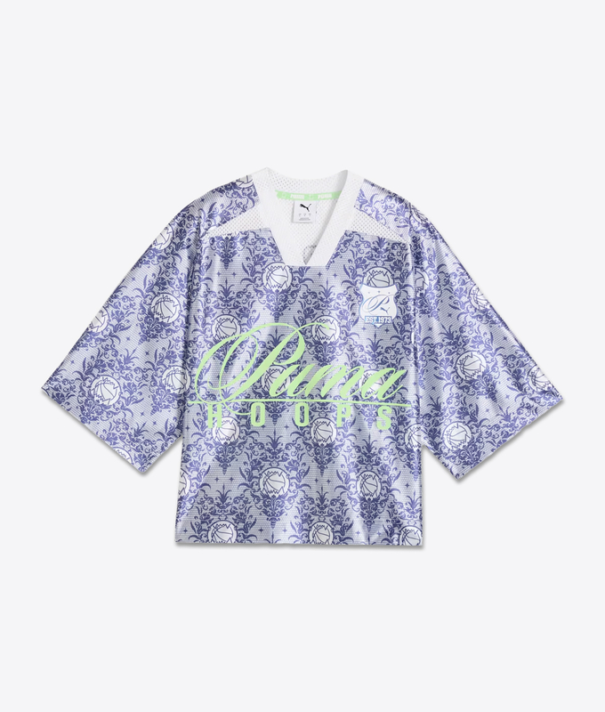 LACE EM UP DIVISION PRINTED TOP