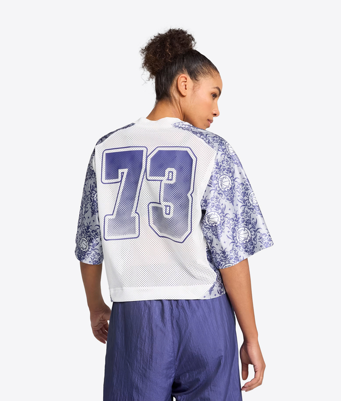 LACE EM UP DIVISION PRINTED TOP