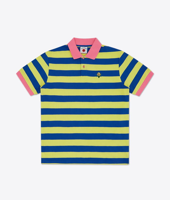 CONES AND BONES STRIPED POLO SHIRT