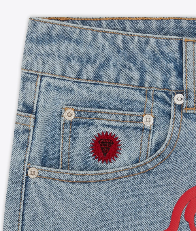 RUNNING DOG LIGHT WASHED DENIM PANT