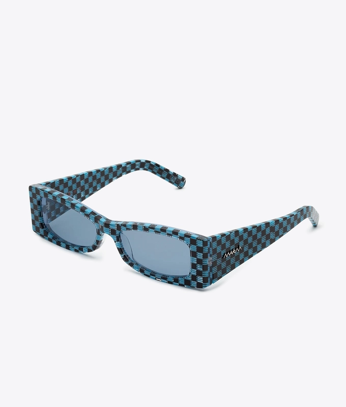X MARNI ZOKOA CHECKERED SUNGLASSES