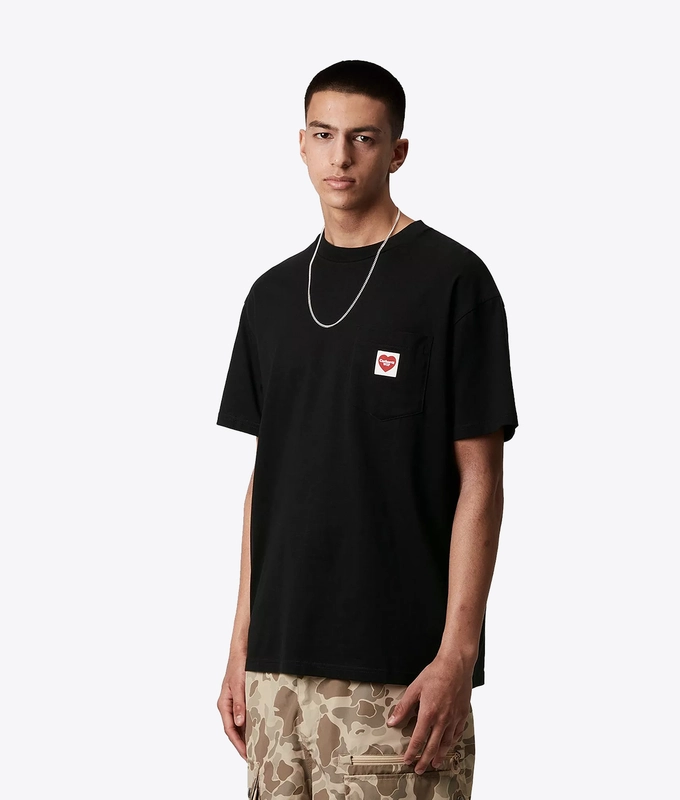 SHORT SLEEVE POCKET HEART T-SHIRT