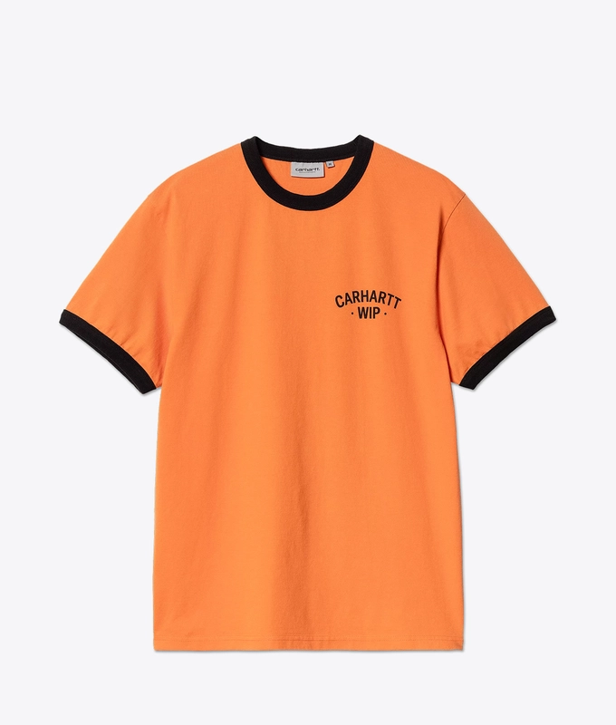 HEAVY ENZYME WASHED SHORT SLEEVE 89 RINGER T-SHIRT