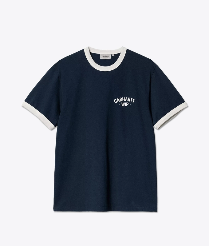 HEAVY ENZYME WASHED SHORT SLEEVE 89 RINGER T-SHIRT