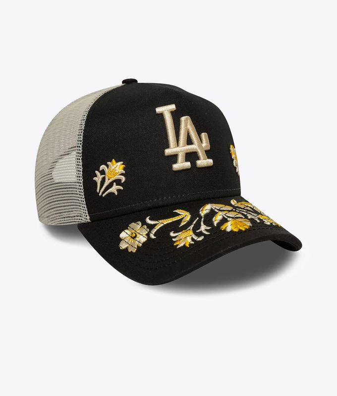 9FORTY FLORAL ICON E-FRAME LOS ANGELES DODGERS TRUCKER CAP