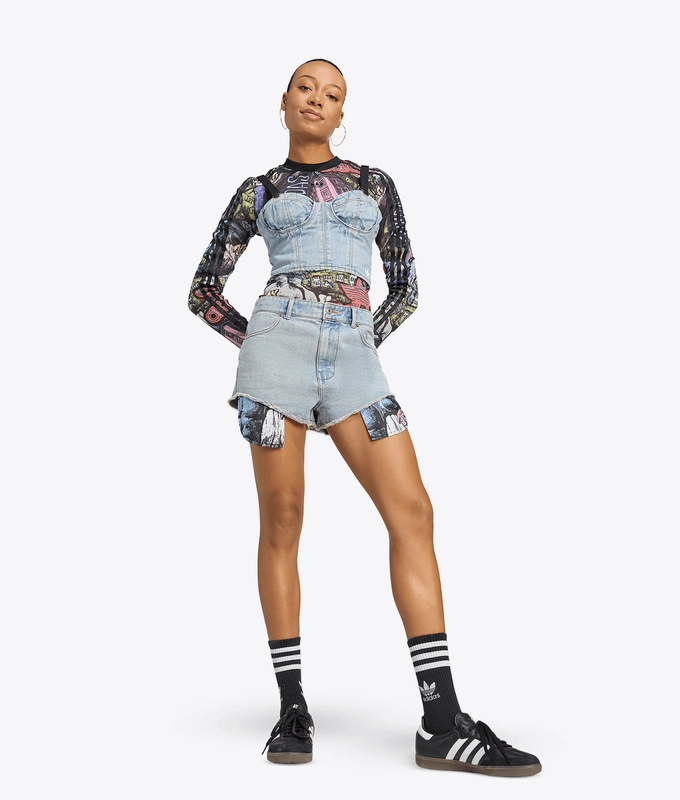 X JEREMY SCOTT DENIM SHORT