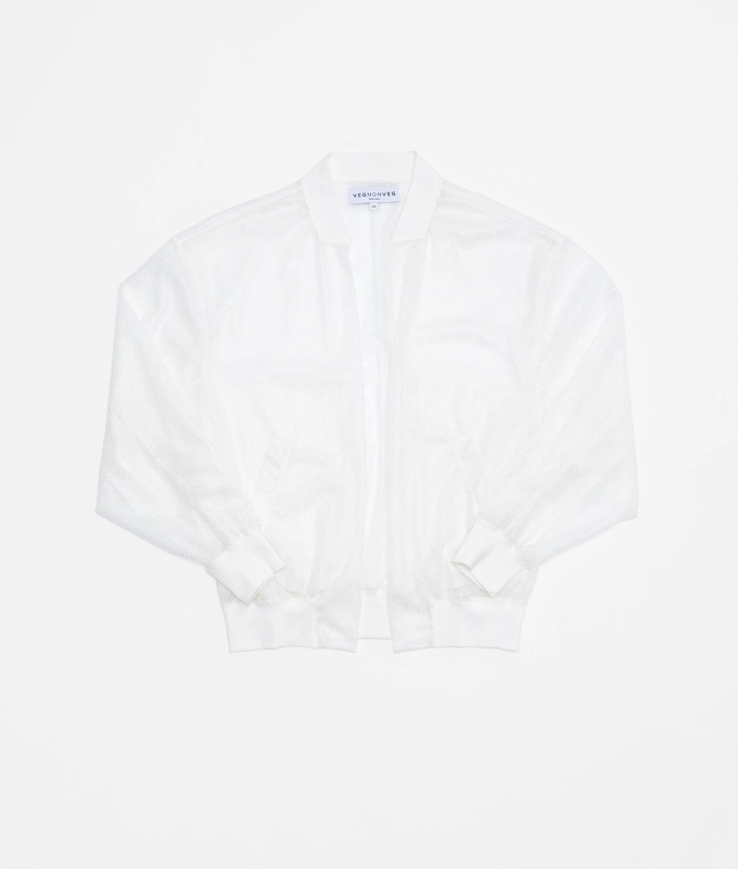 Oversized Mesh Bomber