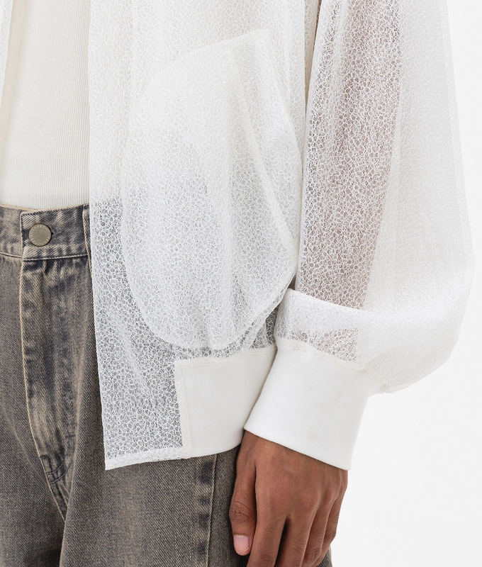 Oversized Mesh Bomber