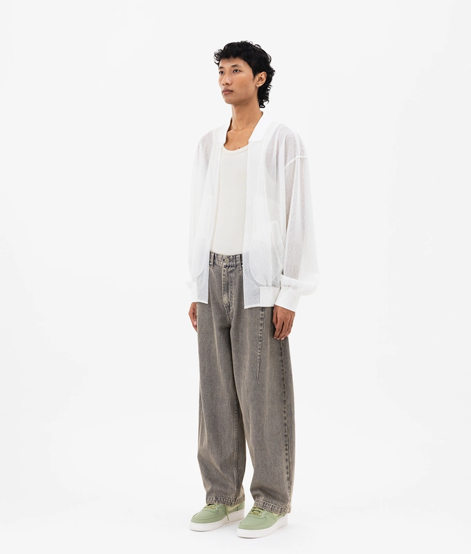 Oversized Mesh Bomber