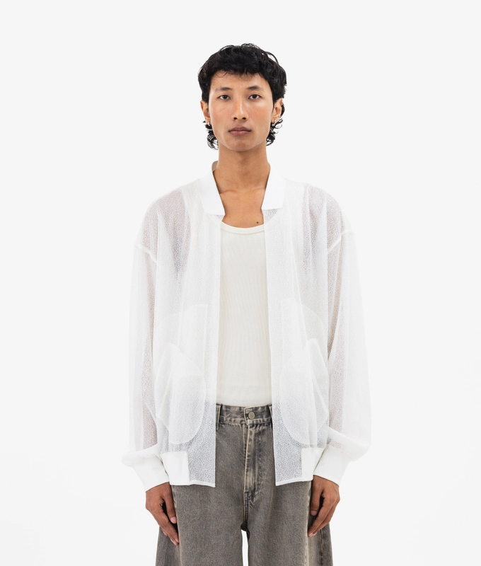 Oversized Mesh Bomber