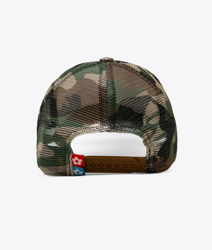 EYE LOGO CAMO TRUCKER CAP