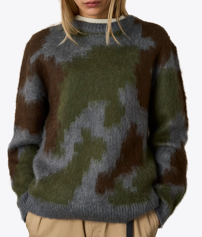 MOHAIR DIGI CAMO SWEATER
