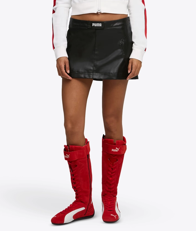 X FUTURE ARCHIVE PLEATHER SKIRT
